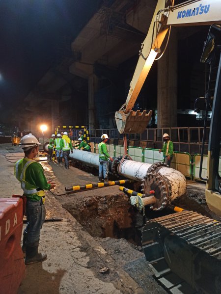 PIPE REALIGNMENT WORK FOR MRT-7 CONSTRUCTION